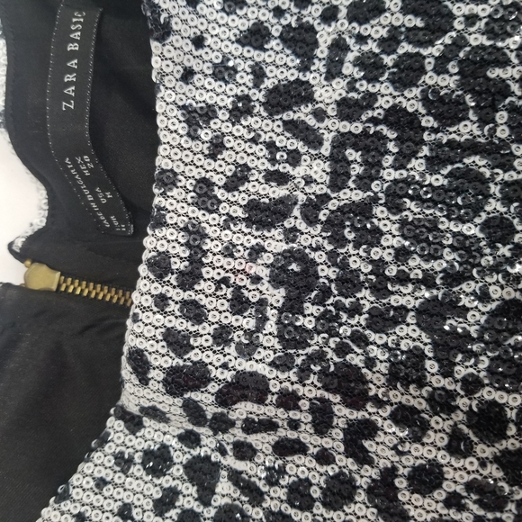ZARA BASIC sequin holiday party cocktail dress - Picture 9 of 16